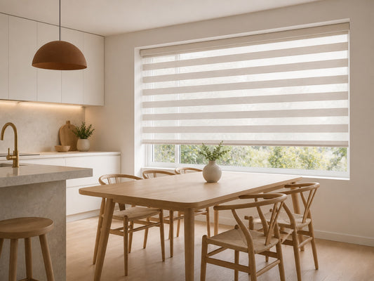 Made-to-measure zebra blinds