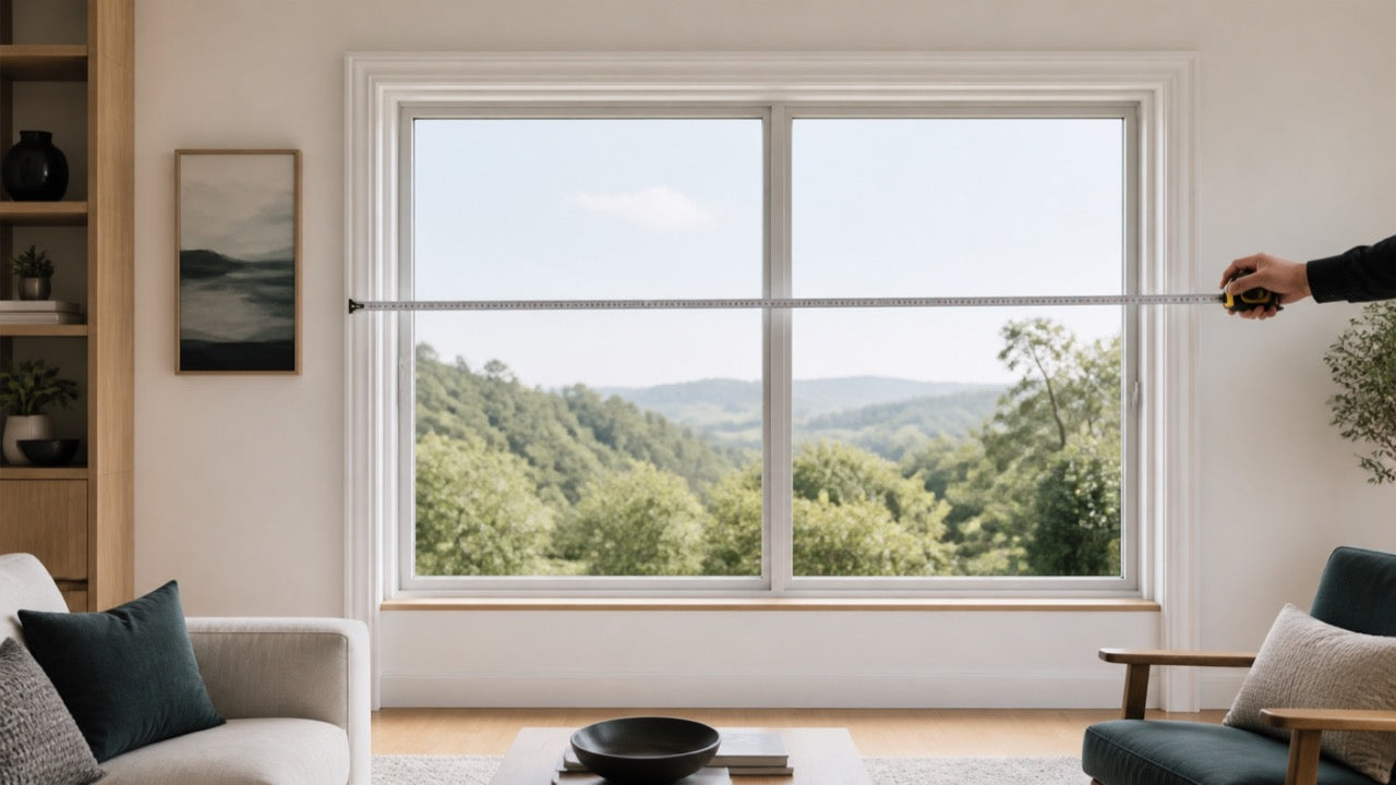 A window measured for face-fit blinds